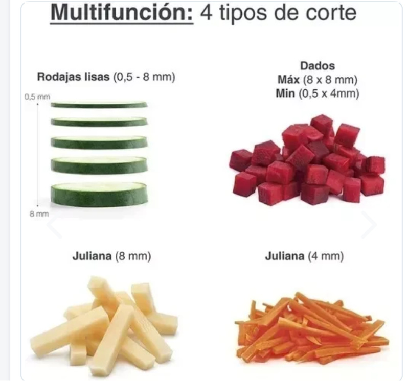 Rebanador mandolina frutas y verduras