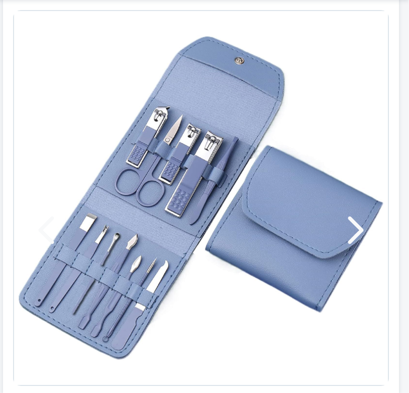 Kit Manicure Pedicure X12 Piezas Viajero