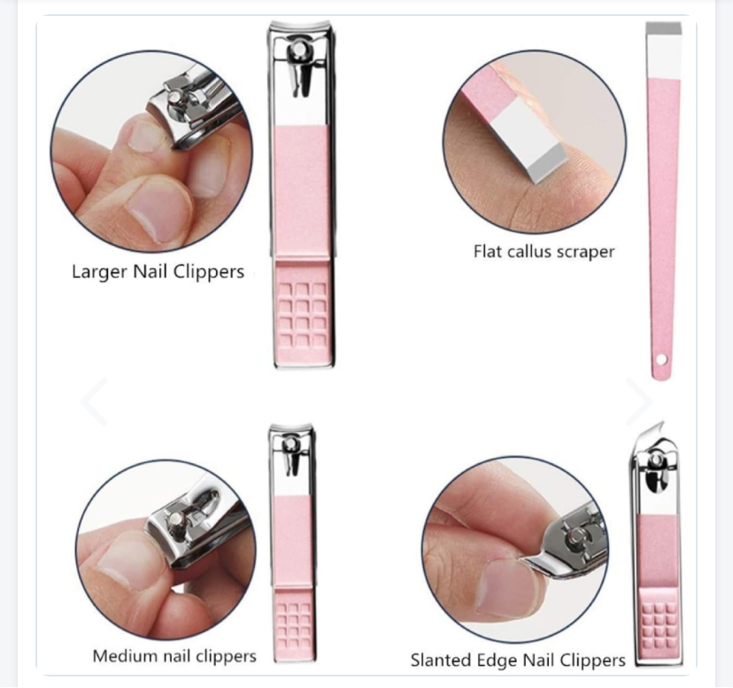 Kit Manicure Pedicure X12 Piezas Viajero