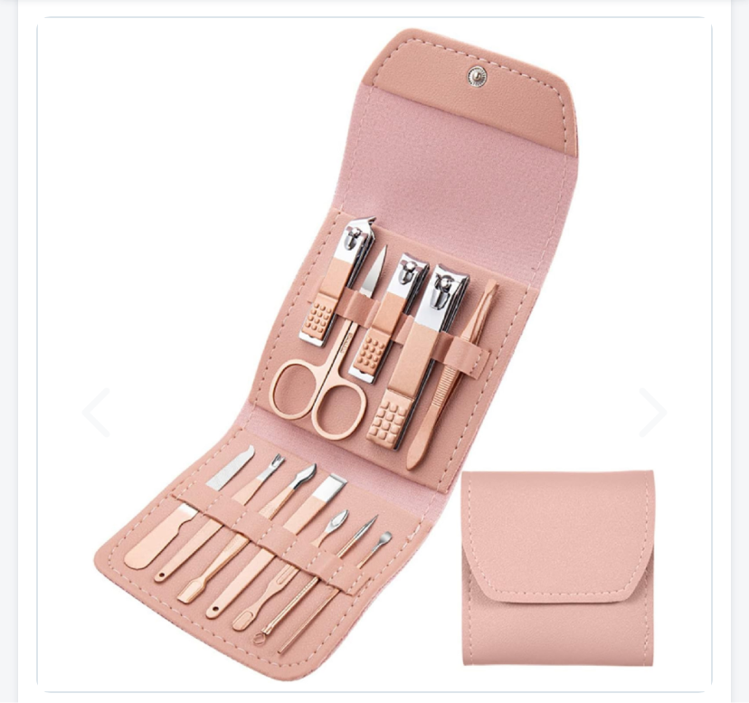Kit Manicure Pedicure X12 Piezas Viajero