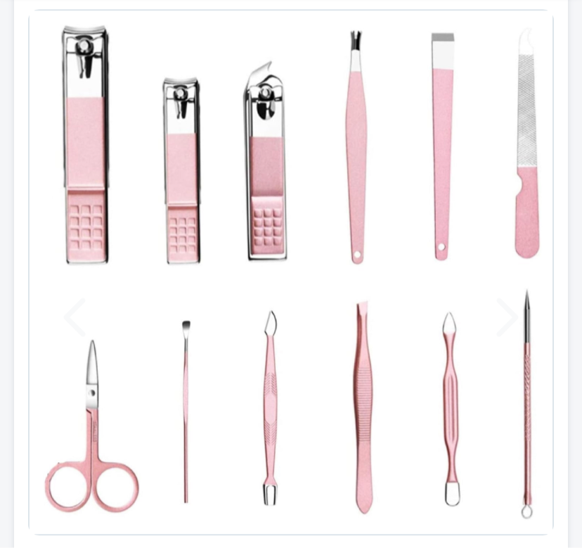 Kit Manicure Pedicure X12 Piezas Viajero