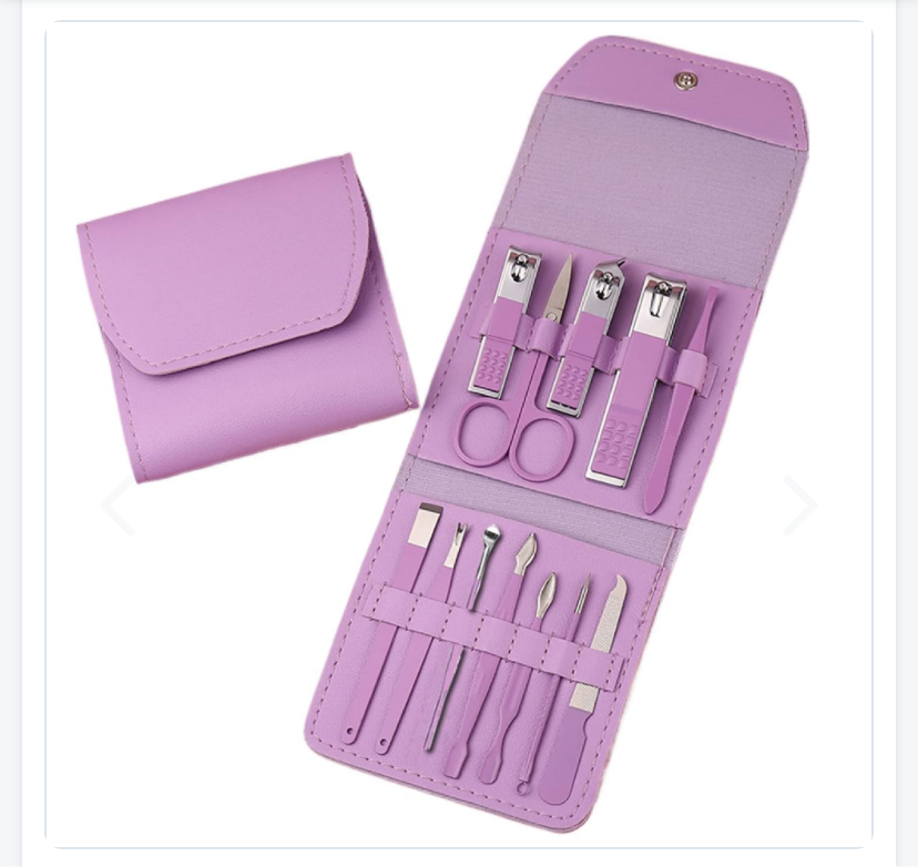 Kit Manicure Pedicure X12 Piezas Viajero