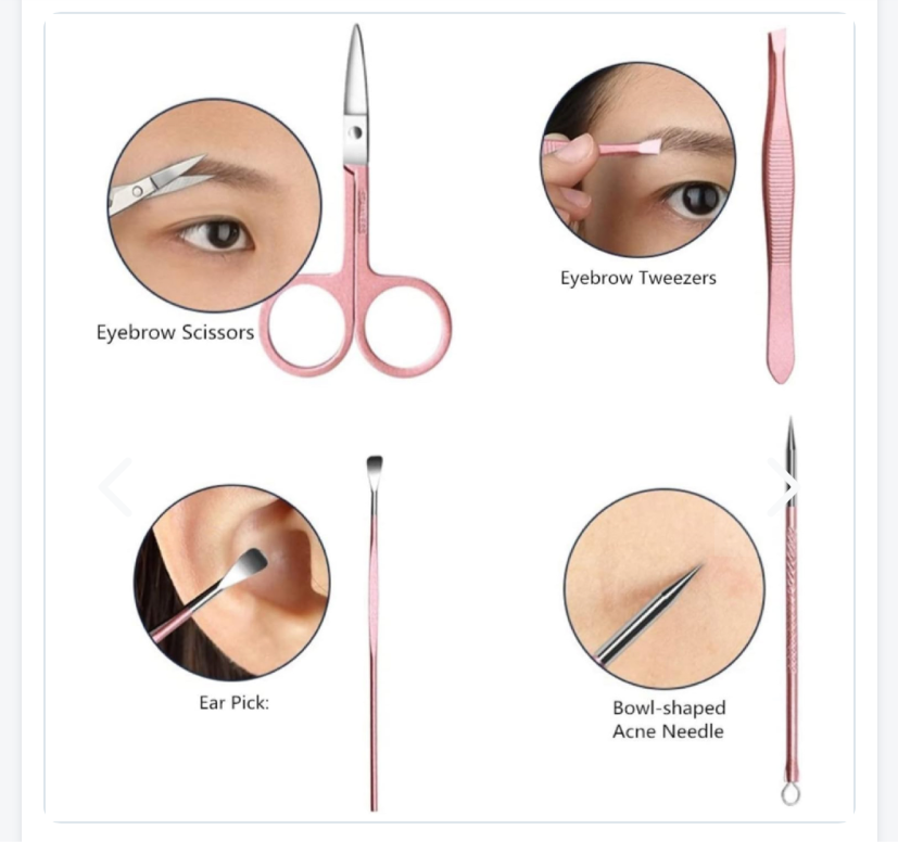 Kit Manicure Pedicure X12 Piezas Viajero